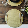 Plato base Deauville de lino italiano seleccionado por RomoEssentials