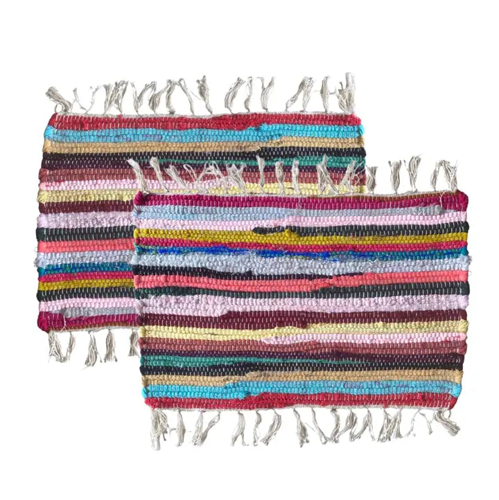 Mantel Individual con flecos · Algodón Reciclado